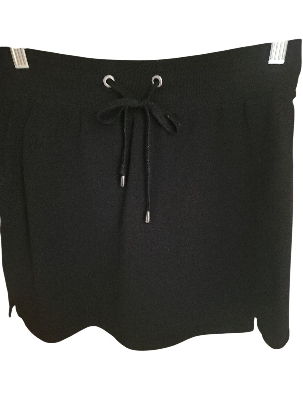 GreenTea Black Elastiziced Drawstring Waist Tennis Golf Biking Skort Size S